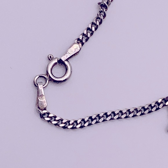 💝Vintage Silver Chain and Ball Pendant Silver 925 - Picture 4 of 5